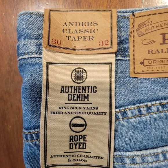 Polo Ralph Lauren Anders Classic Tapered Fit Jeans NWT 36 x 32 Men's - Picture 4 of 15